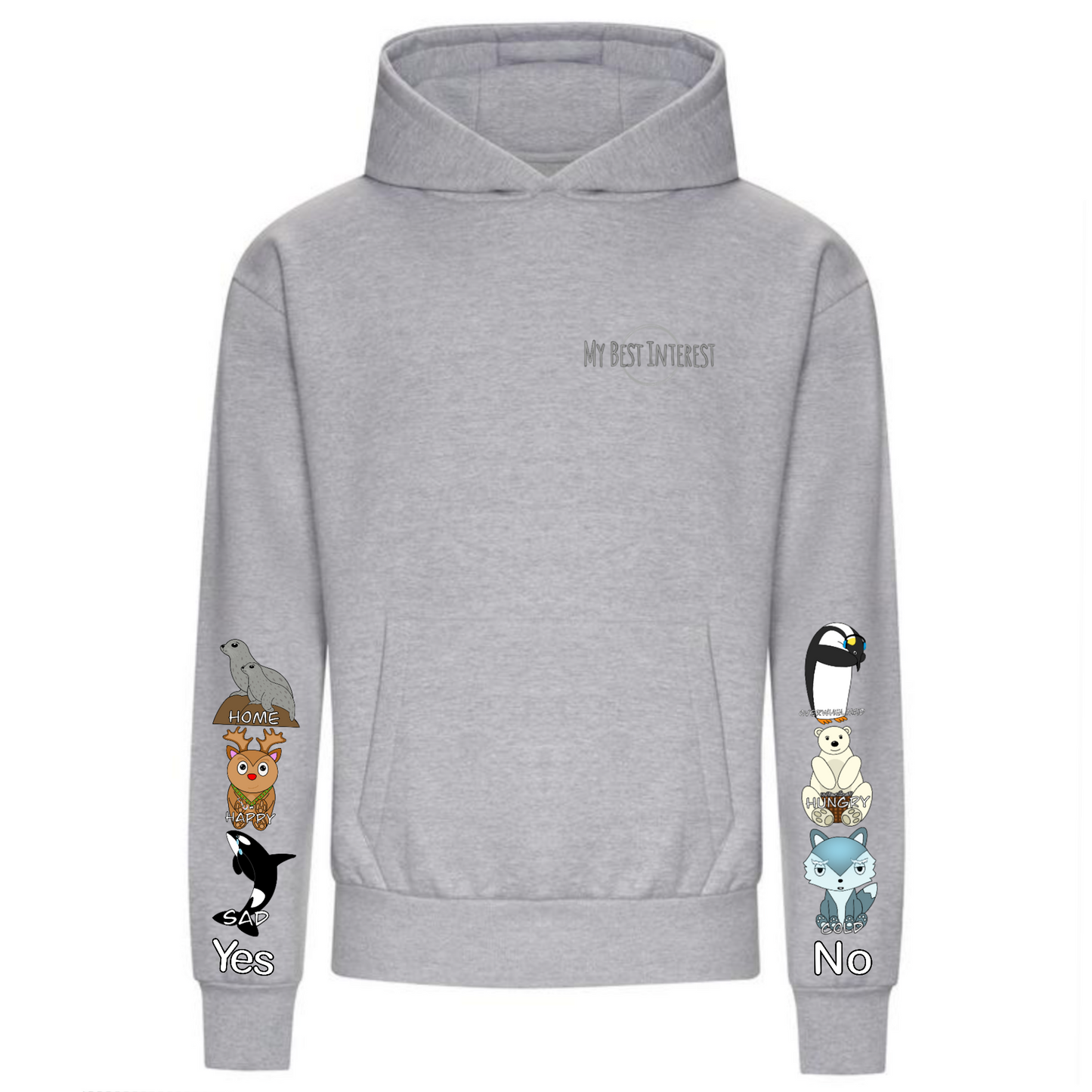 Adults Heavy Weight Arctic Animals Communication Hoodie