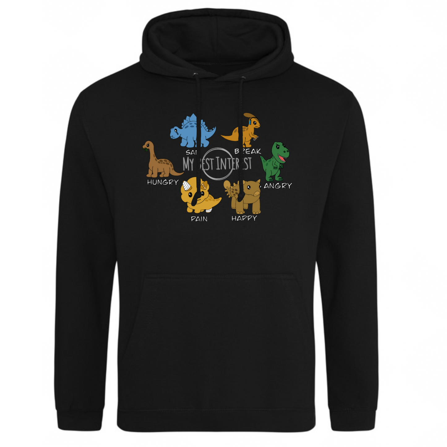 Adults Dinosaurs Communication Hoodie (chest print)