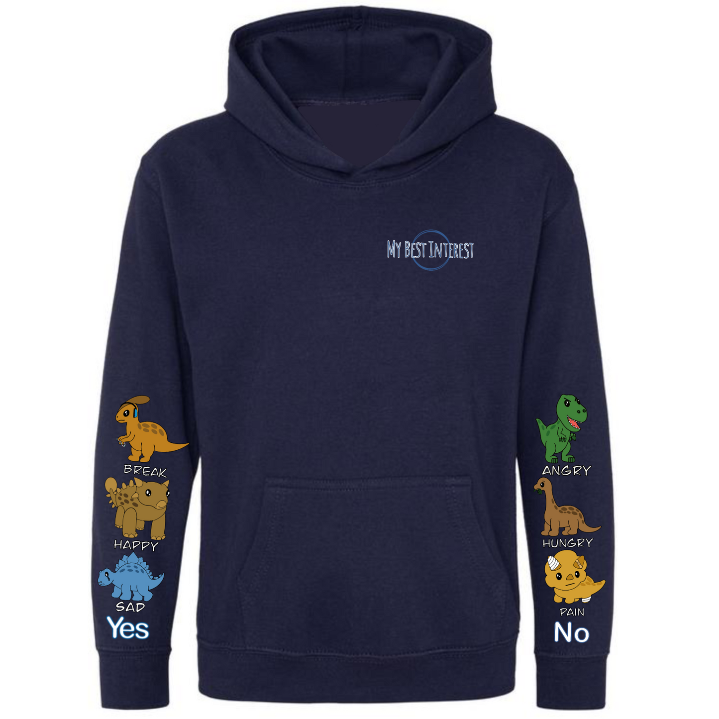 Adults Heavy Weight Dinosaur Communication Hoodie