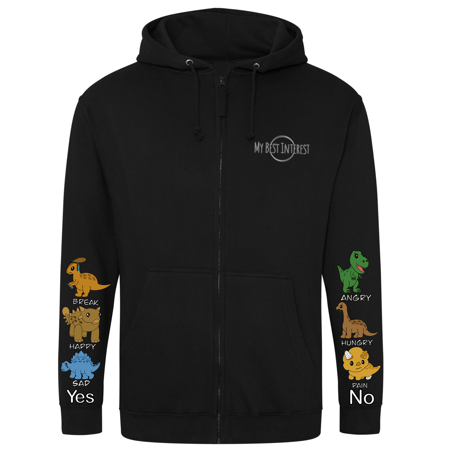 Adults Dinosaur Communication Zip Hoodie