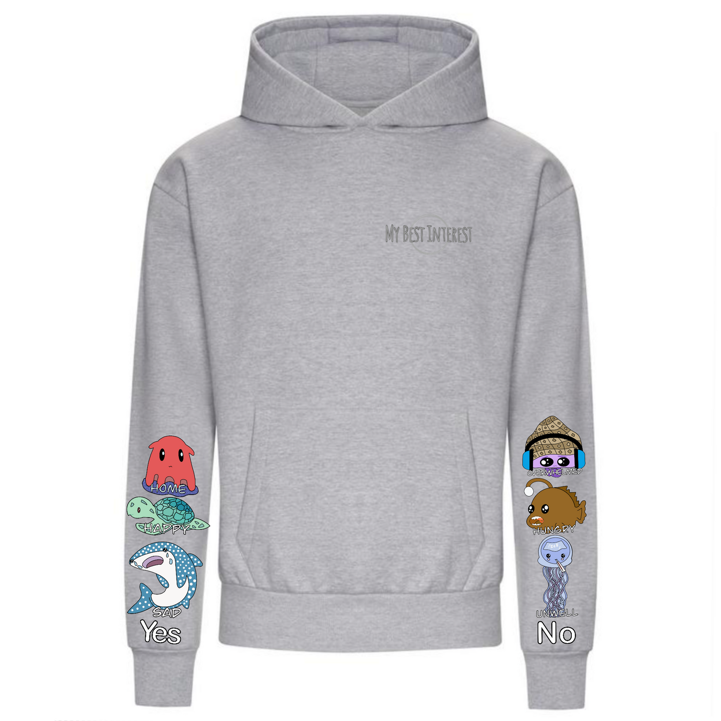 Adults Heavy Weight Sea Creatures Communication Hoodie