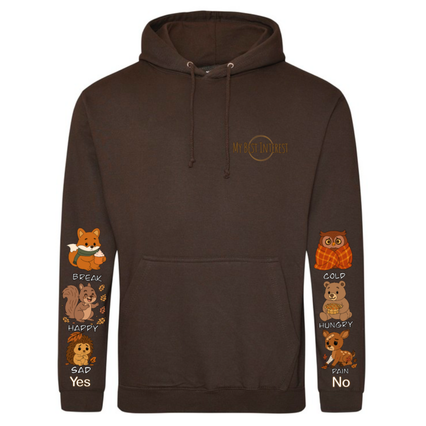 Adults Autumn Animals Communication Hoodie