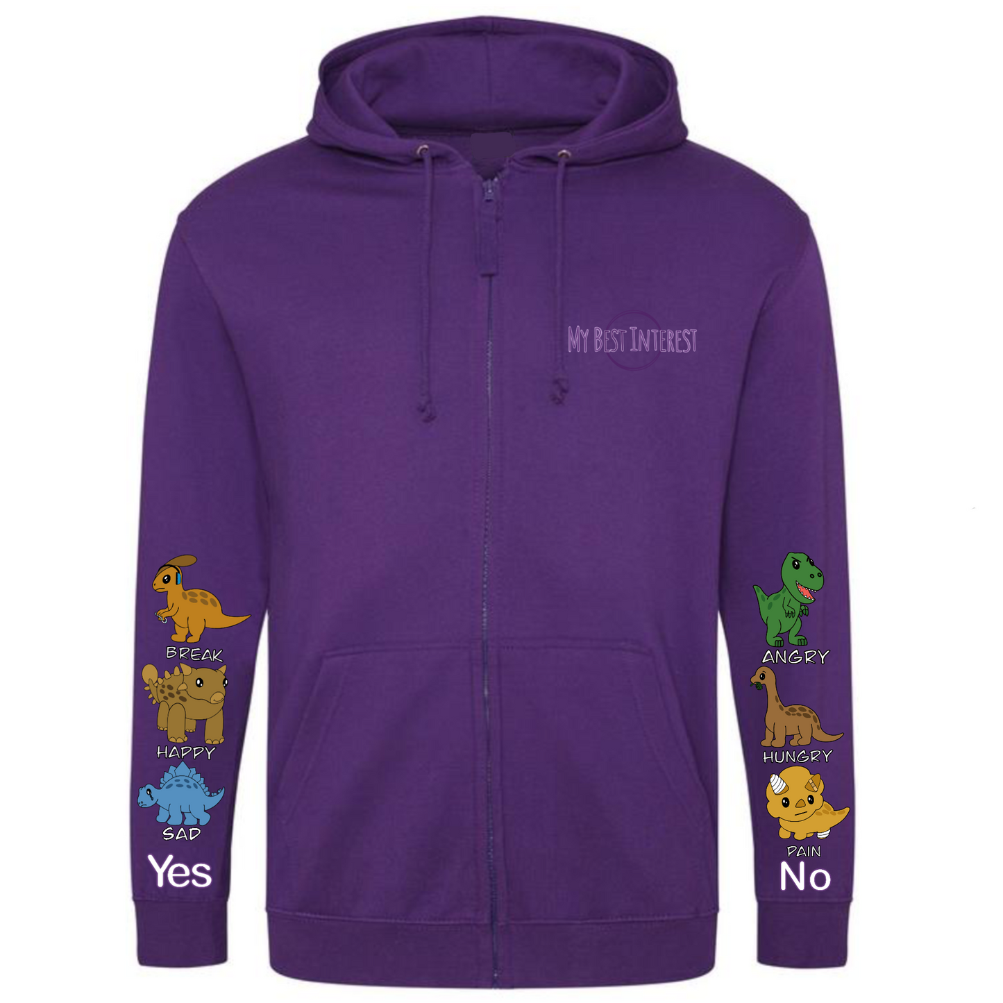 Adults Dinosaur Communication Zip Hoodie