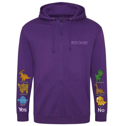 Adults Dinosaur Communication Zip Hoodie