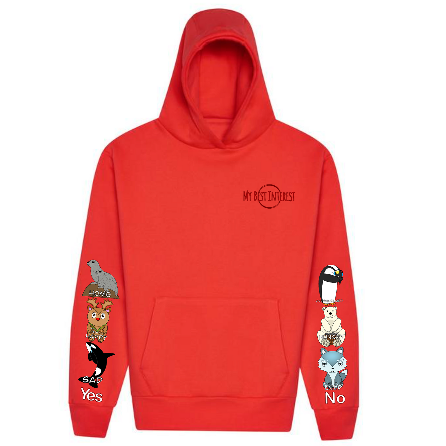Adults Heavy Weight Arctic Animals Communication Hoodie