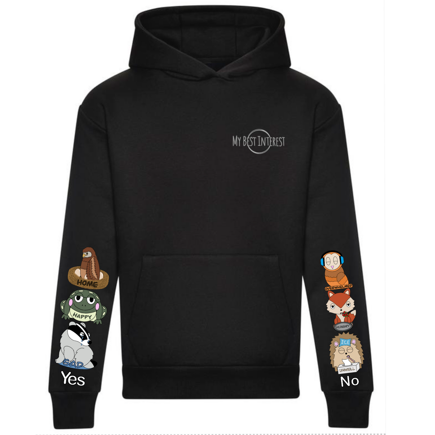 Adults Heavy Weight Woodland Animals Communication Hoodie
