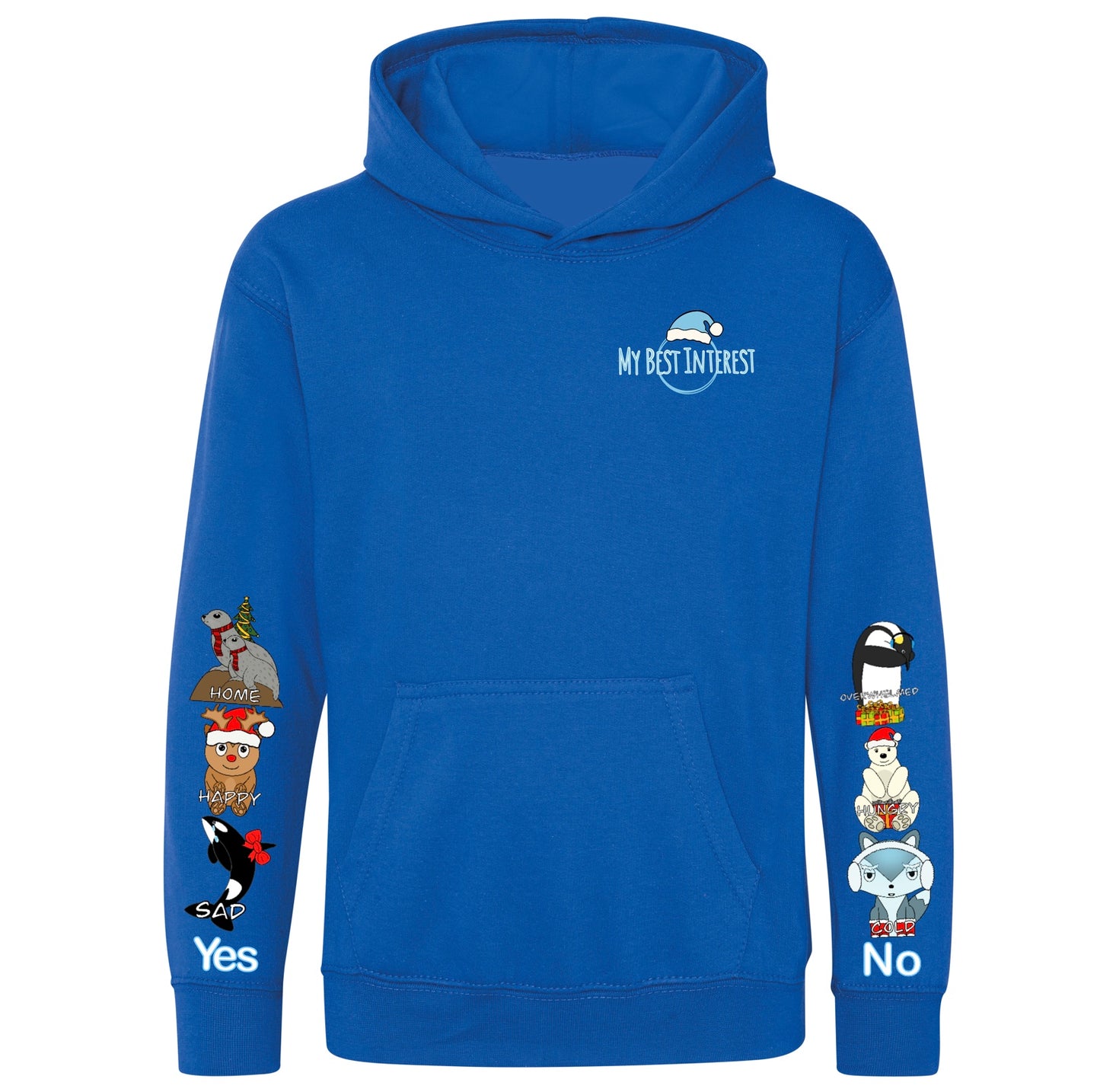 Adults Christmas Arctic Animals Communication Hoodie
