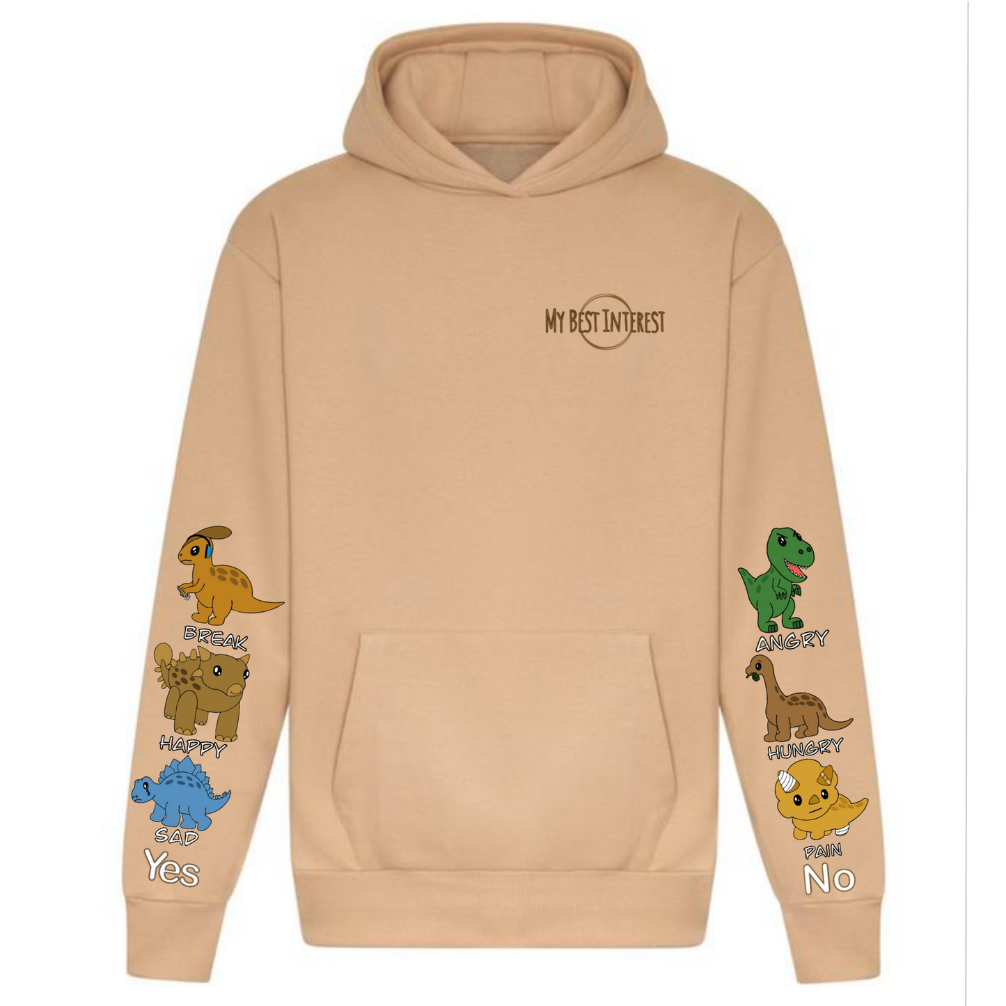 Adults Heavy Weight Dinosaur Communication Hoodie