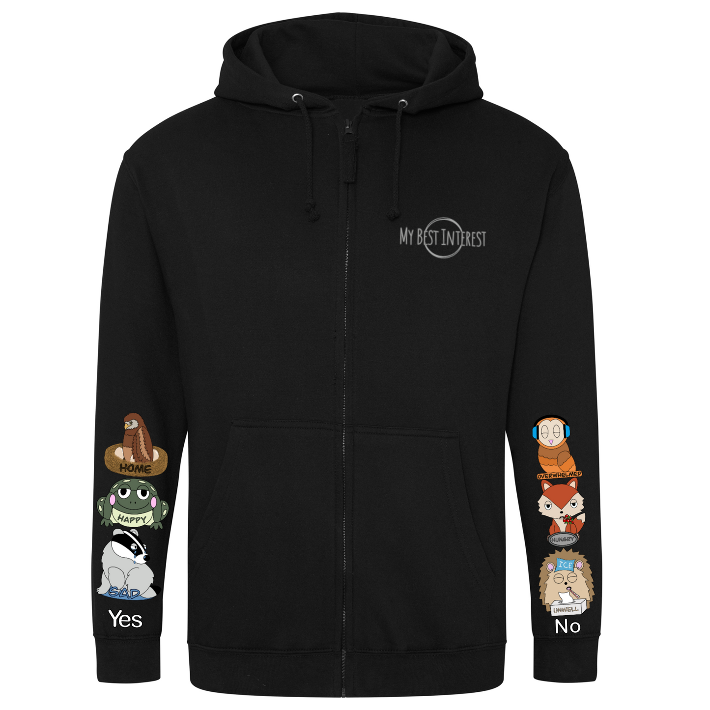 Kids Woodland Animal Communication Zip Hoodie