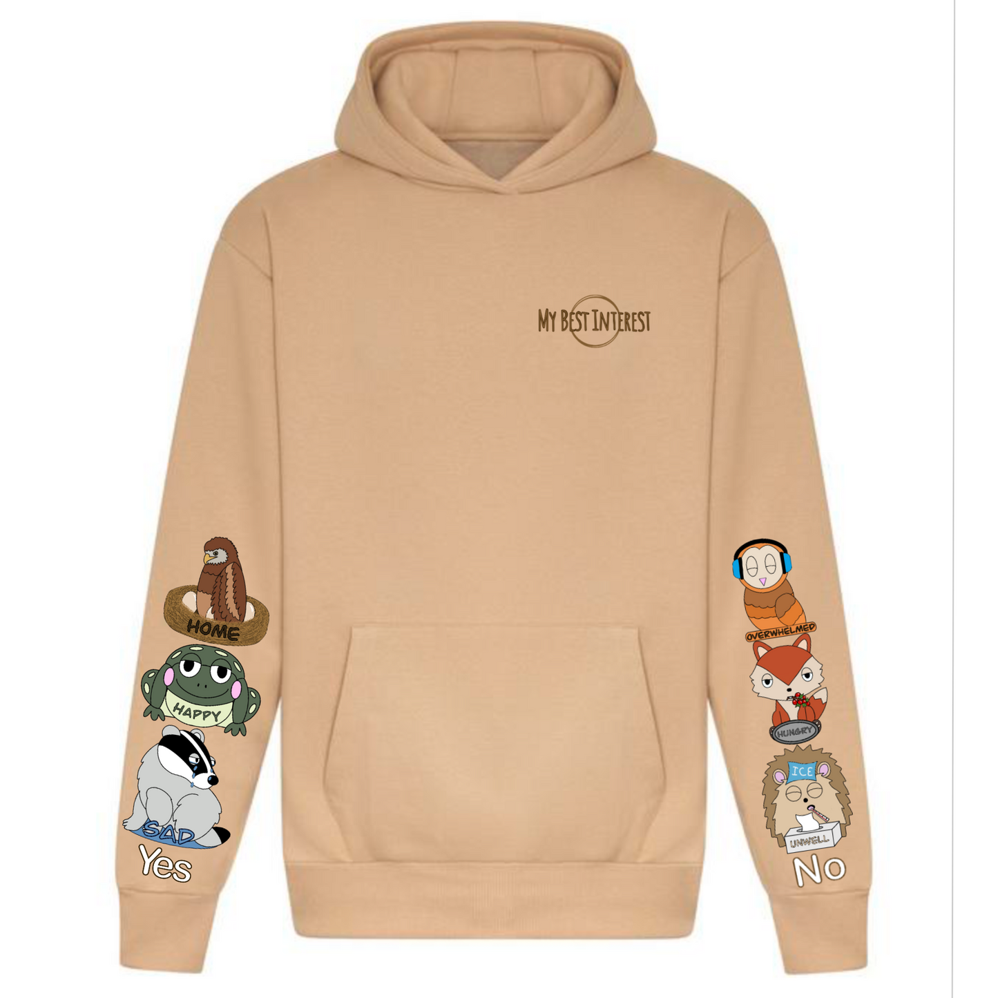 Adults Heavy Weight Woodland Animals Communication Hoodie