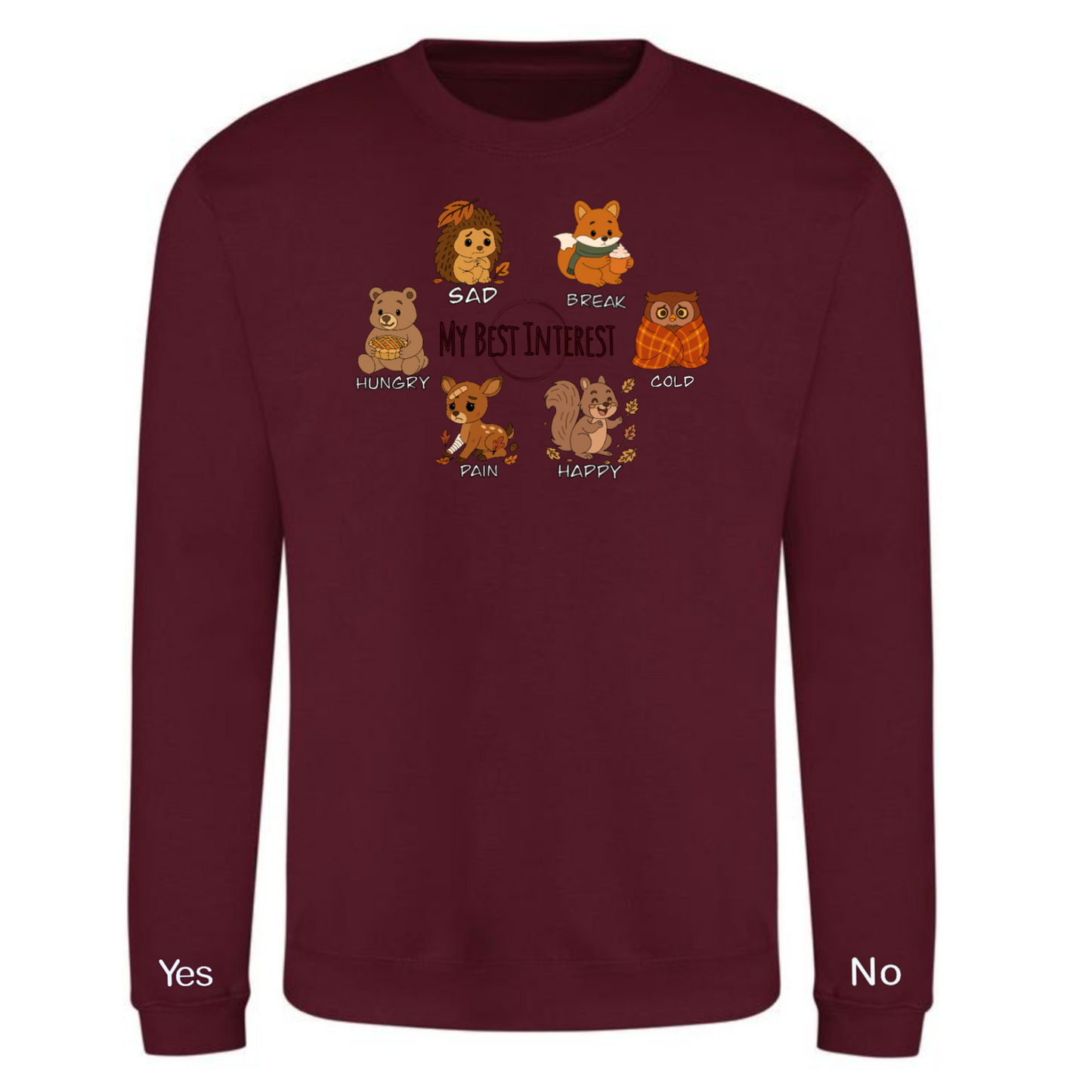 Adults Autumn Animals Communication Sweatshirt (Chest Print)- Pre Order