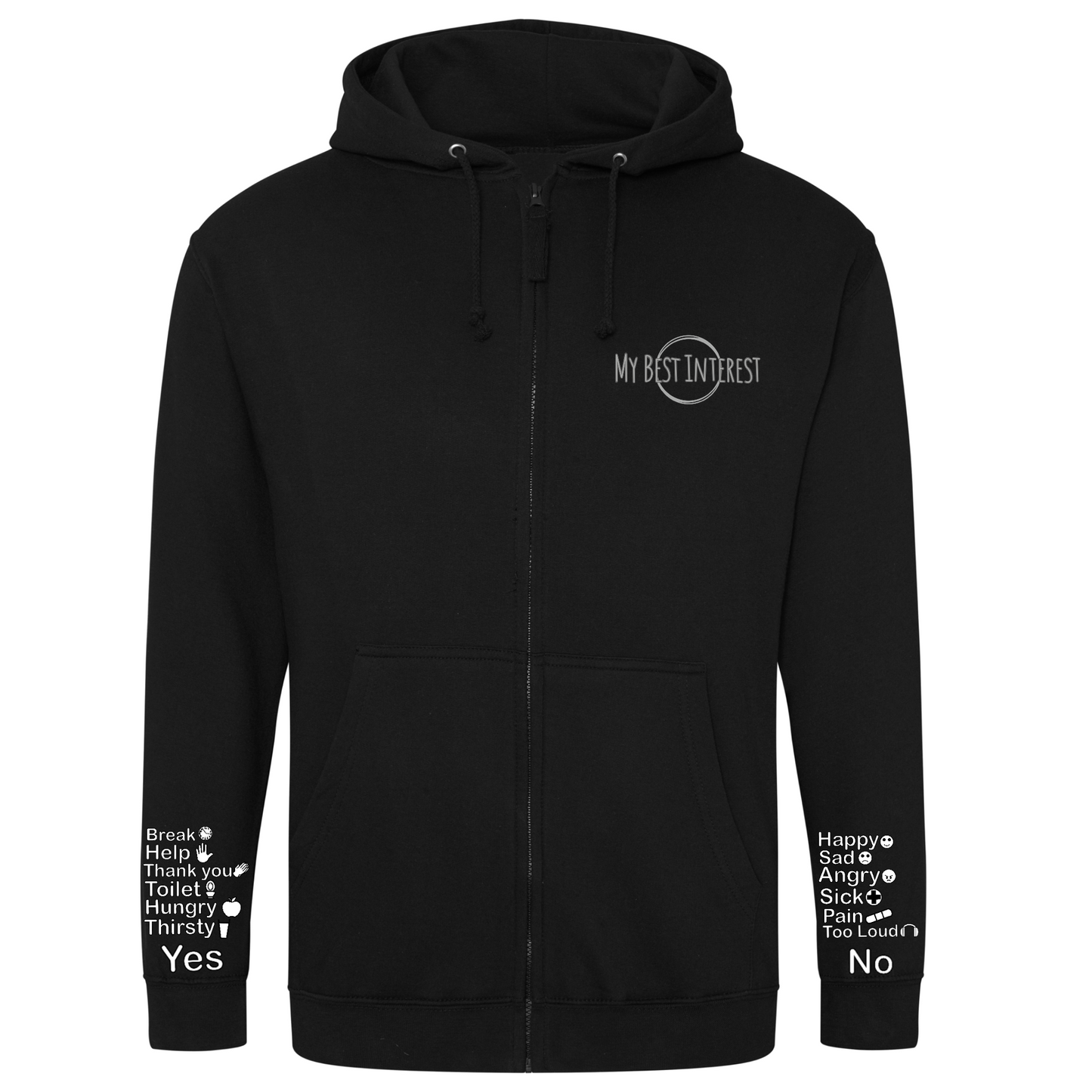 Adults “Just Words” Communication Zip Hoodie - Pre Order