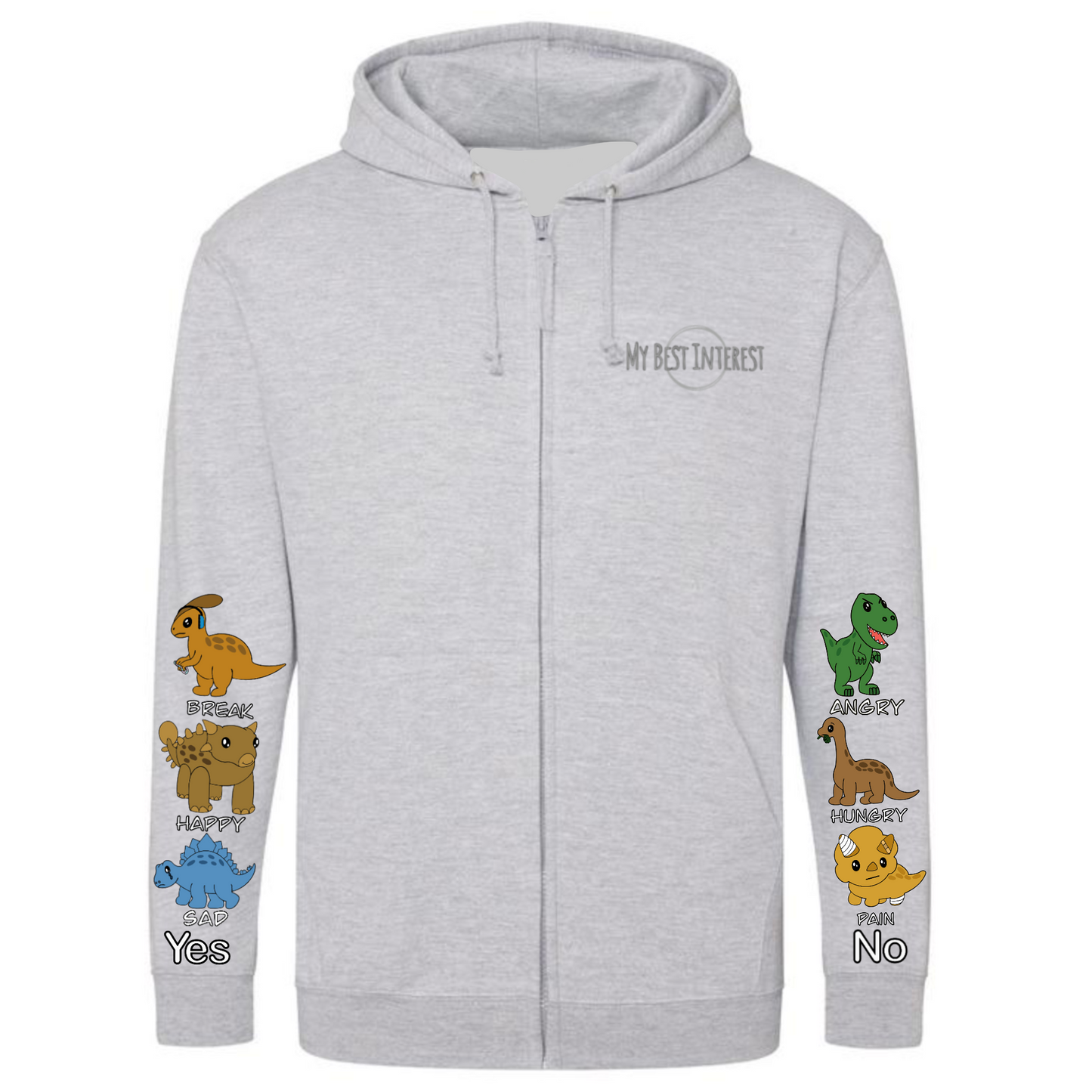 Adults Dinosaur Communication Zip Hoodie