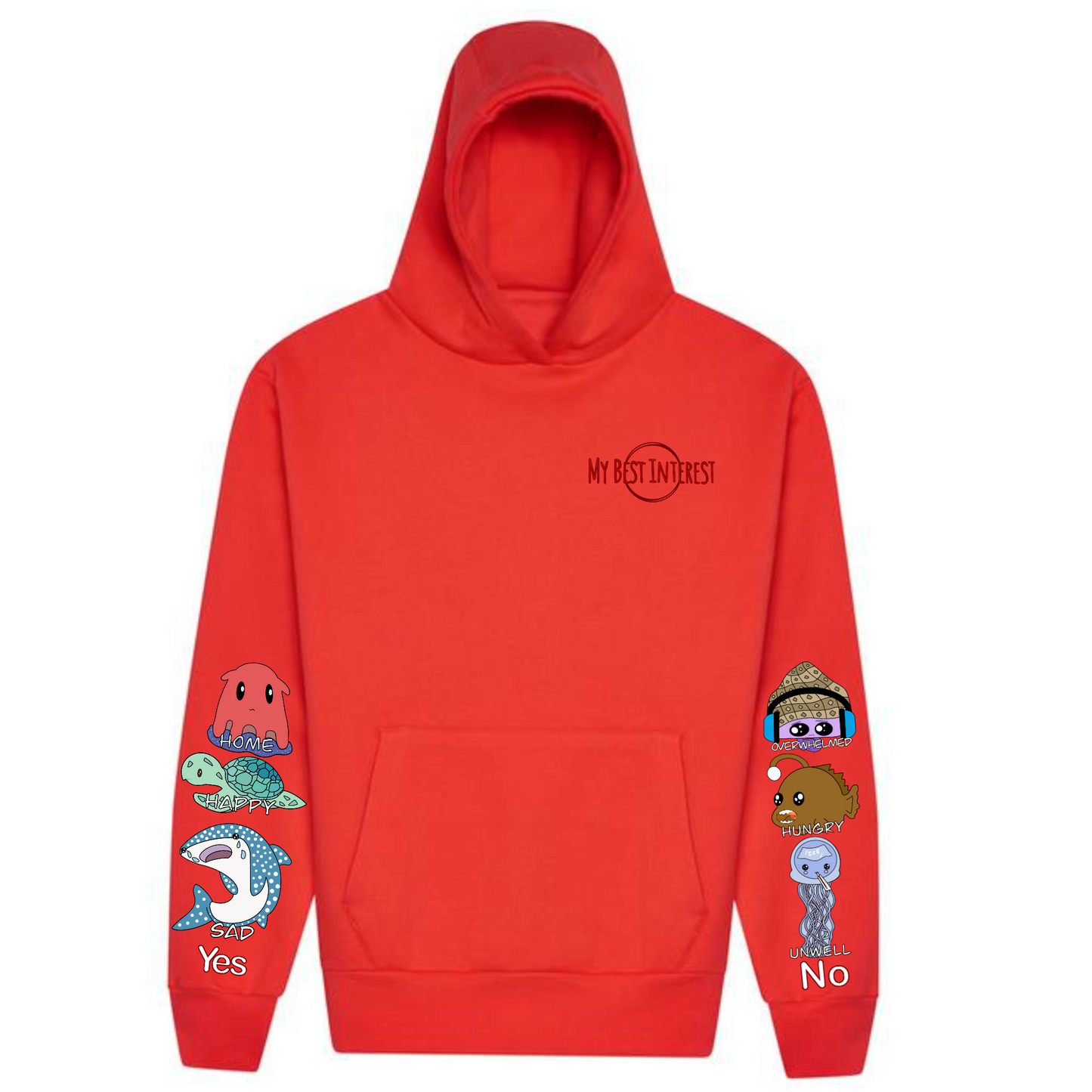 Adults Heavy Weight Sea Creatures Communication Hoodie