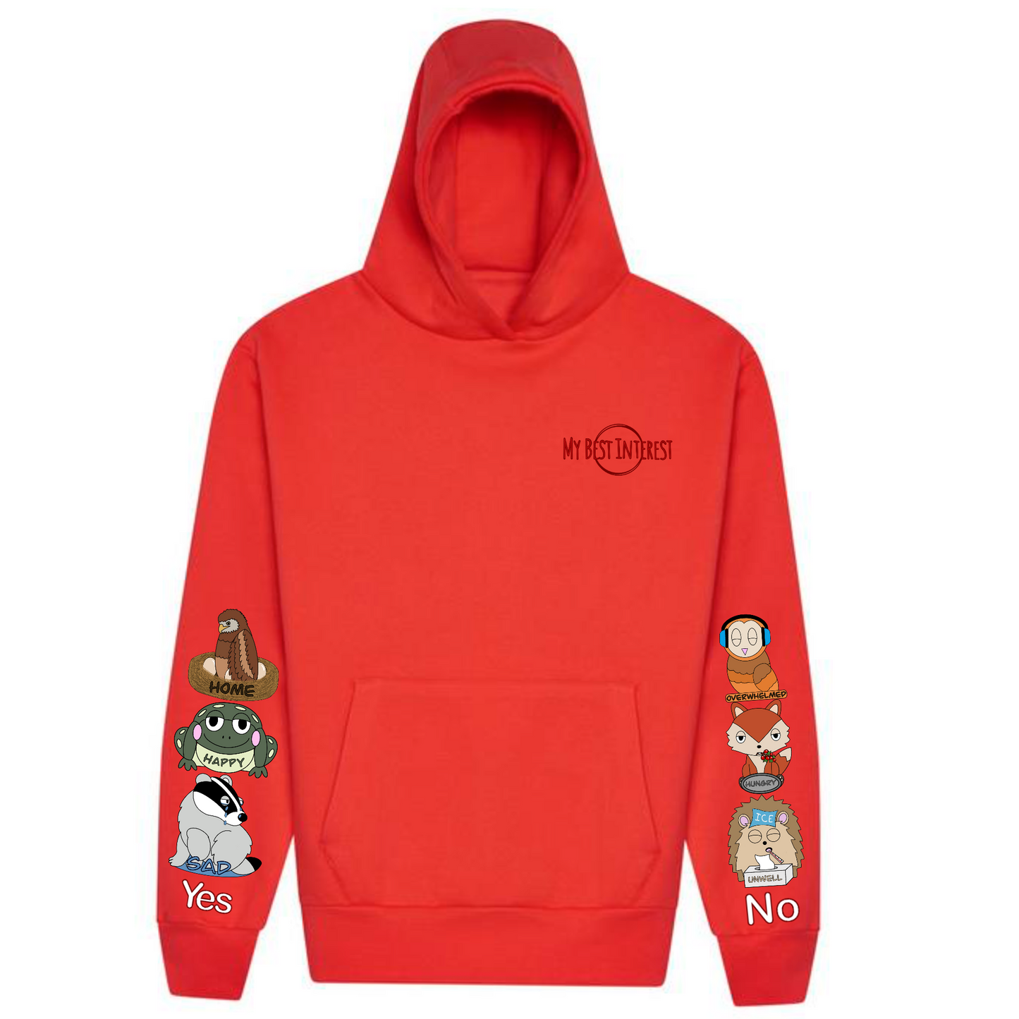 Adults Heavy Weight Woodland Animals Communication Hoodie