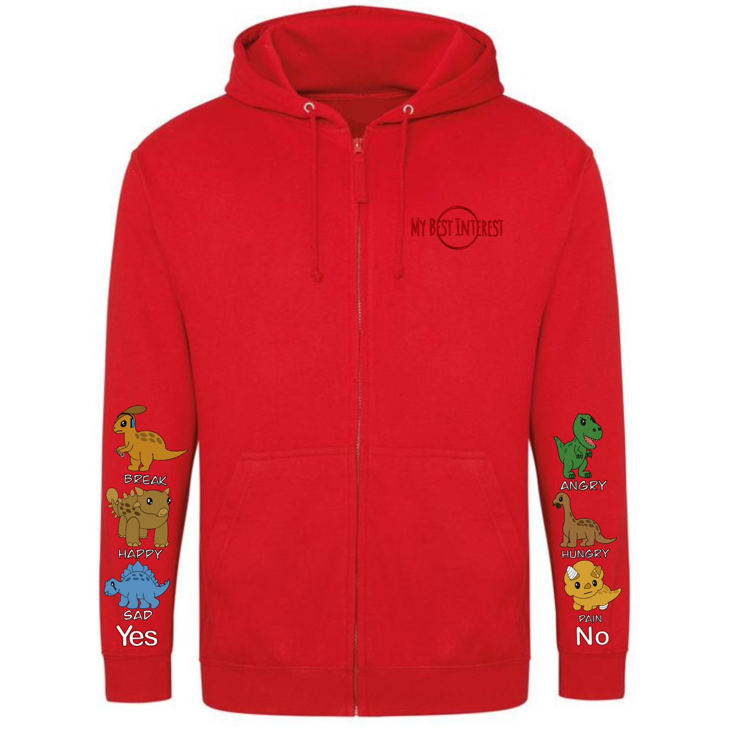Adults Dinosaur Communication Zip Hoodie