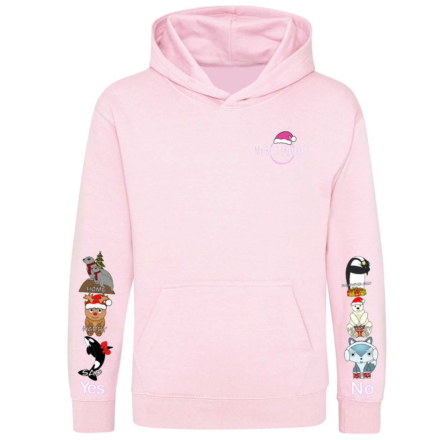 Adults Christmas Arctic Animals Communication Hoodie