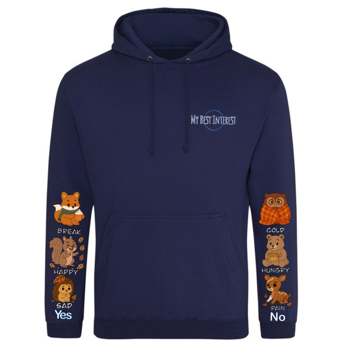 Adults Autumn Animals Communication Hoodie