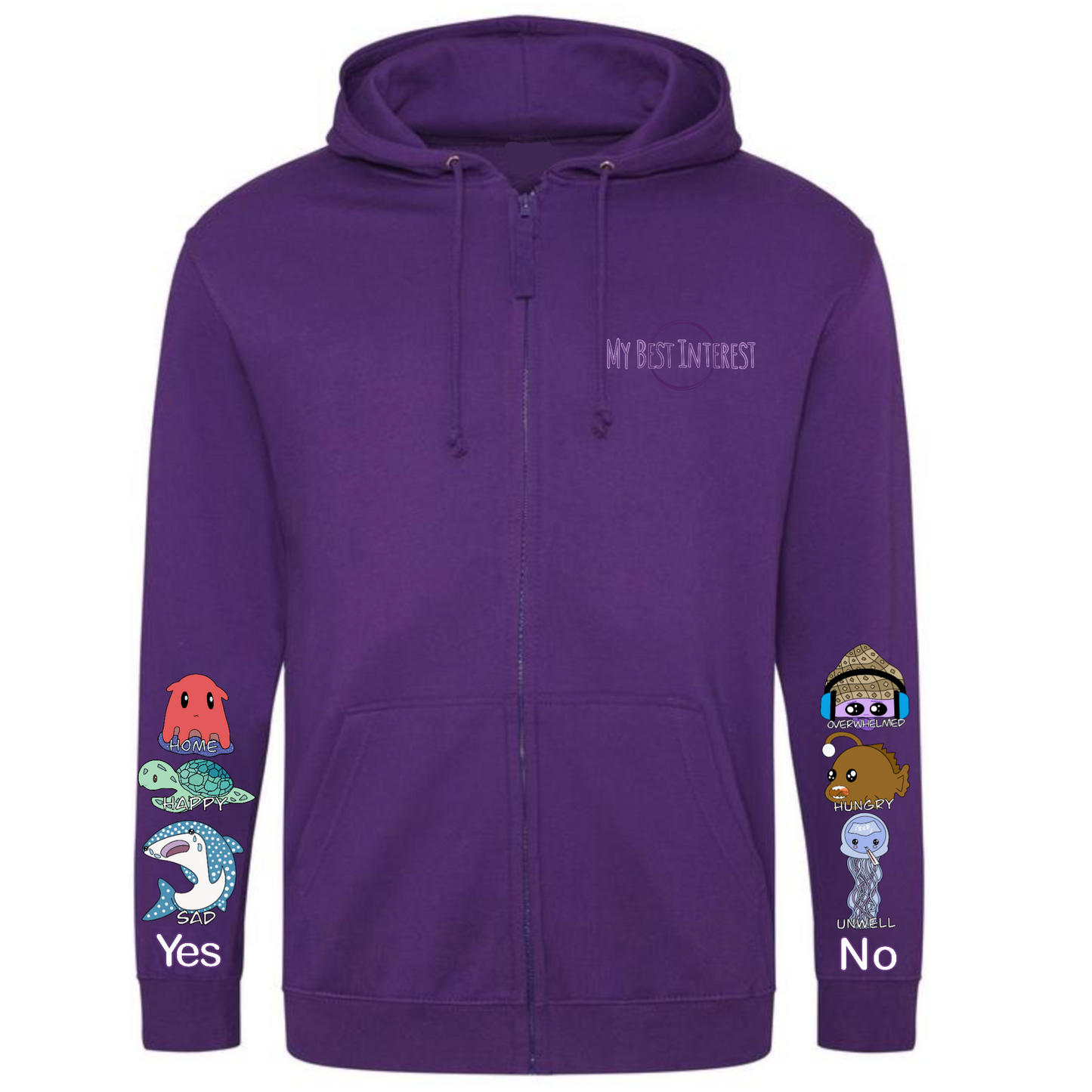 Kids Sea Creature Communication Zip Hoodie