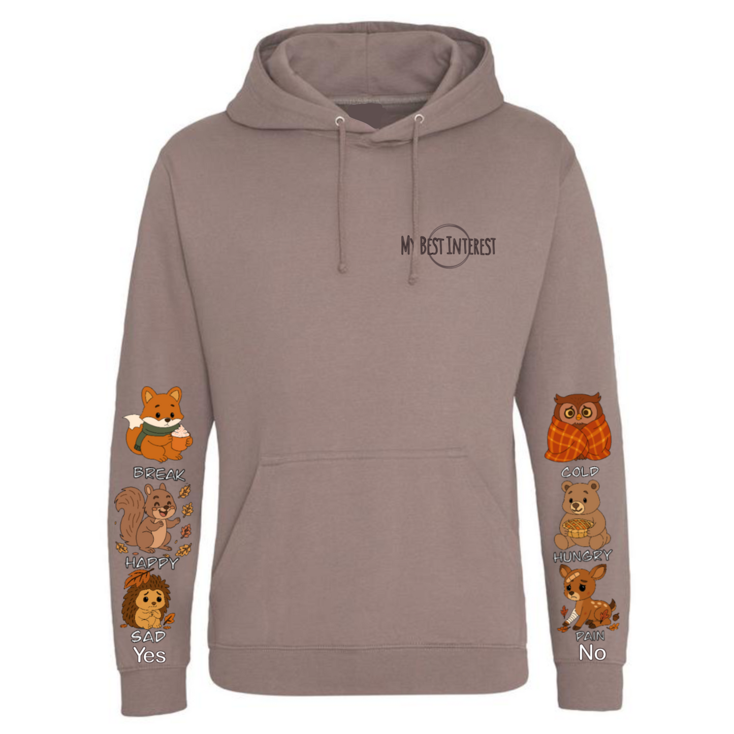 Adults Autumn Animals Communication Hoodie