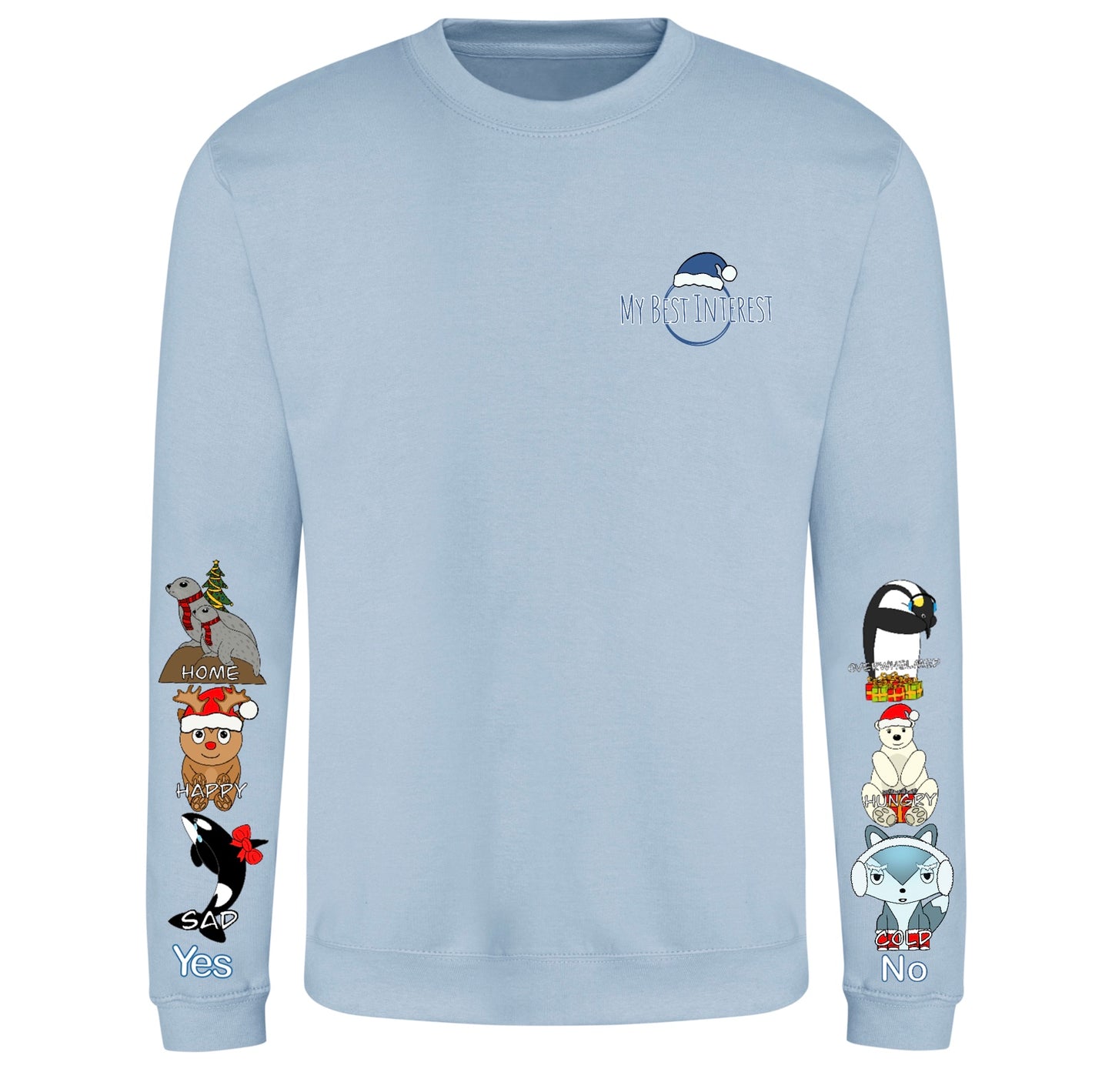Adults Christmas Arctic Animals Communication Sweatshirt