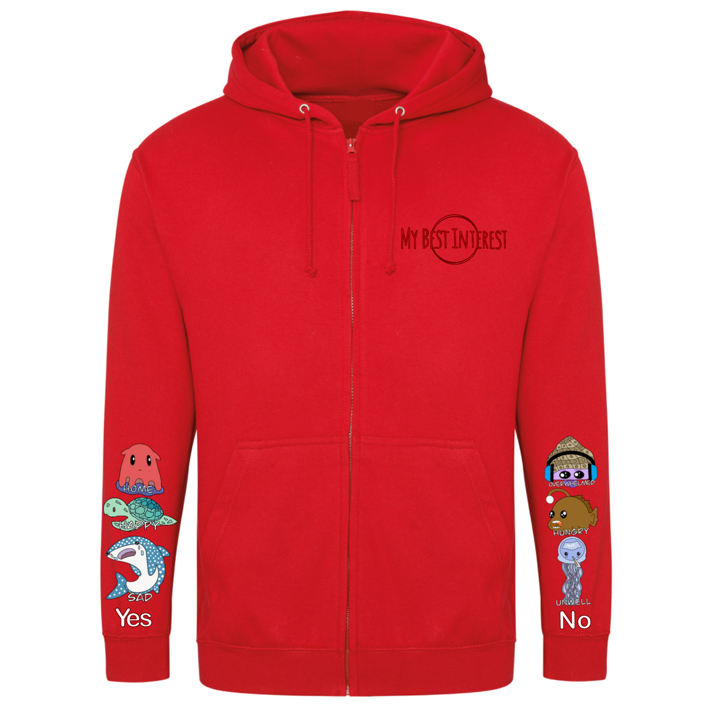 Adults Sea Creature Communication Zip Hoodie
