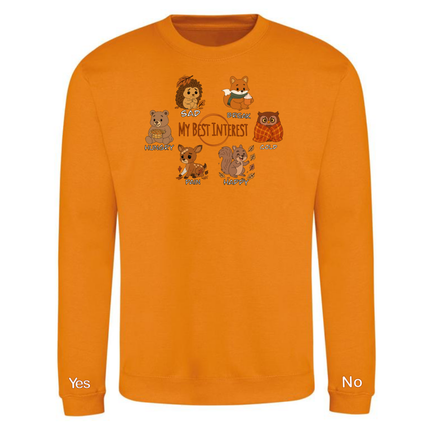 Adults Autumn Animals Communication Sweatshirt (Chest Print)- Pre Order