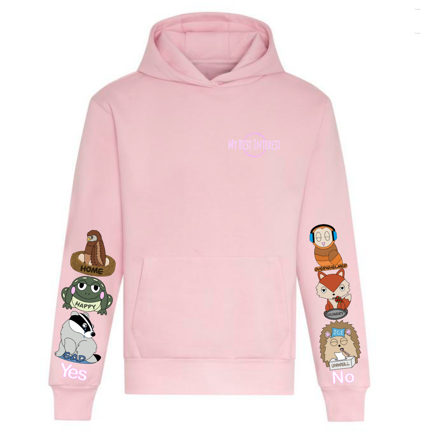 Adults Heavy Weight Woodland Animals Communication Hoodie