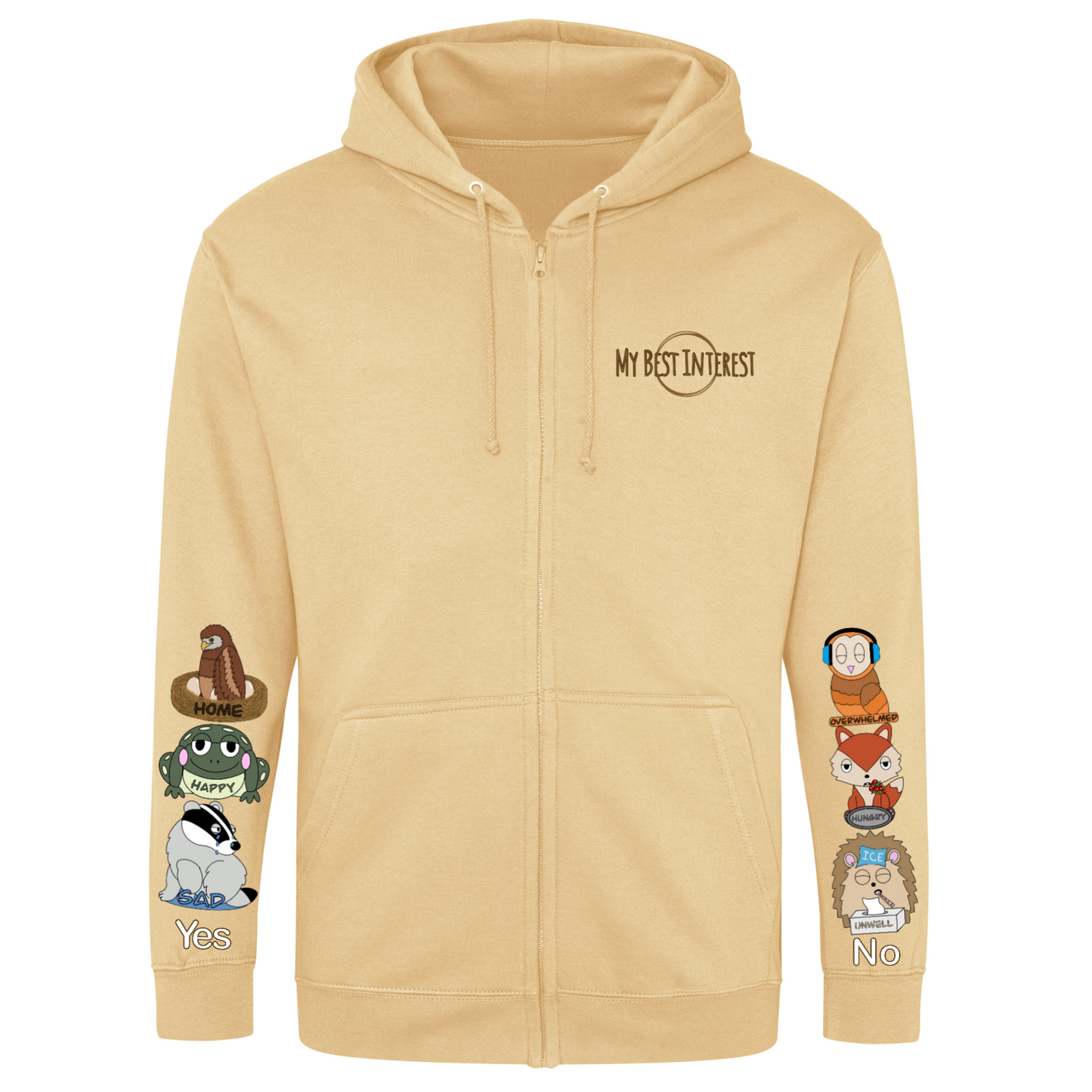 Kids Woodland Animal Communication Zip Hoodie