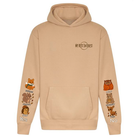 Adults Heavy Weight Autumn Animals Communication Hoodie