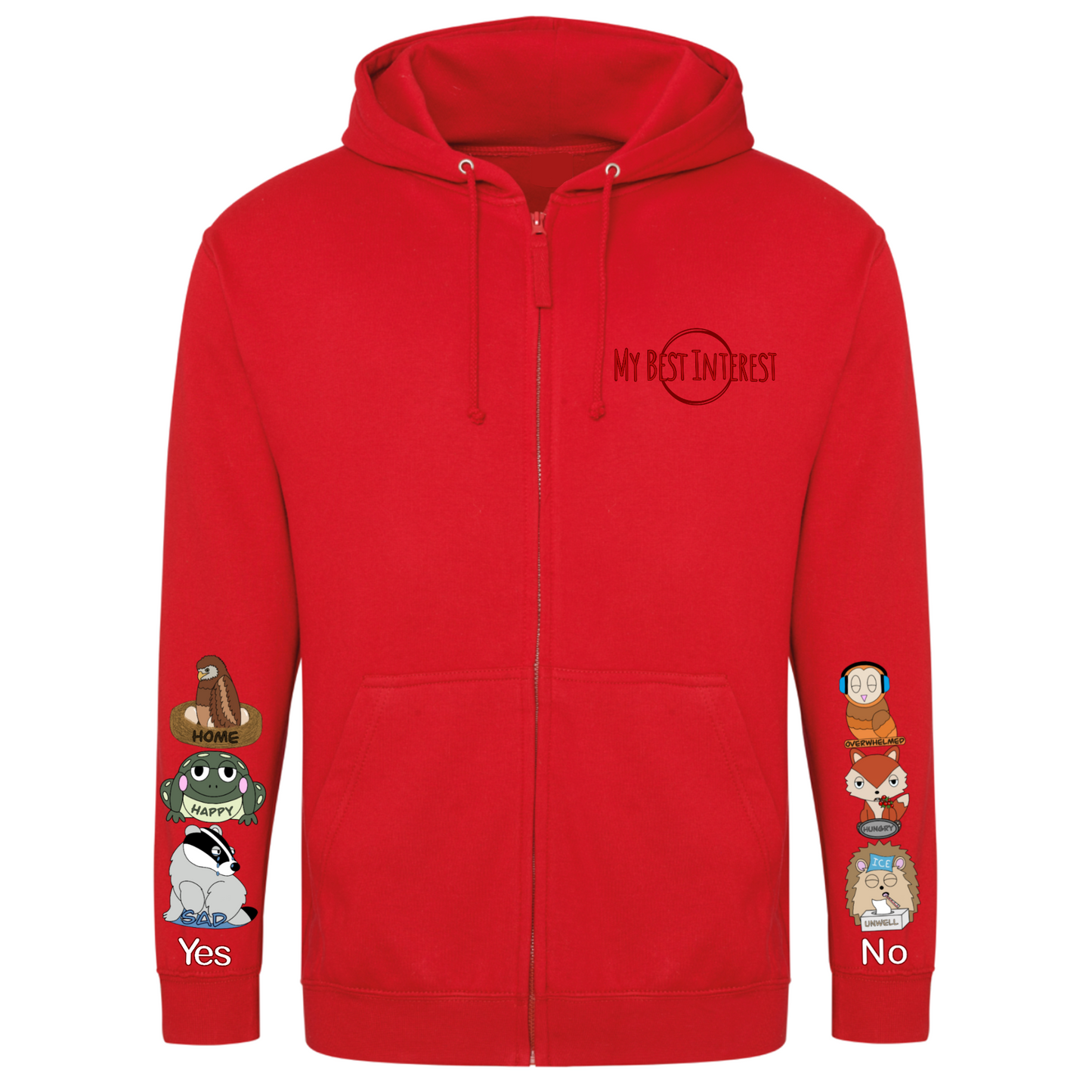 Kids Woodland Animal Communication Zip Hoodie