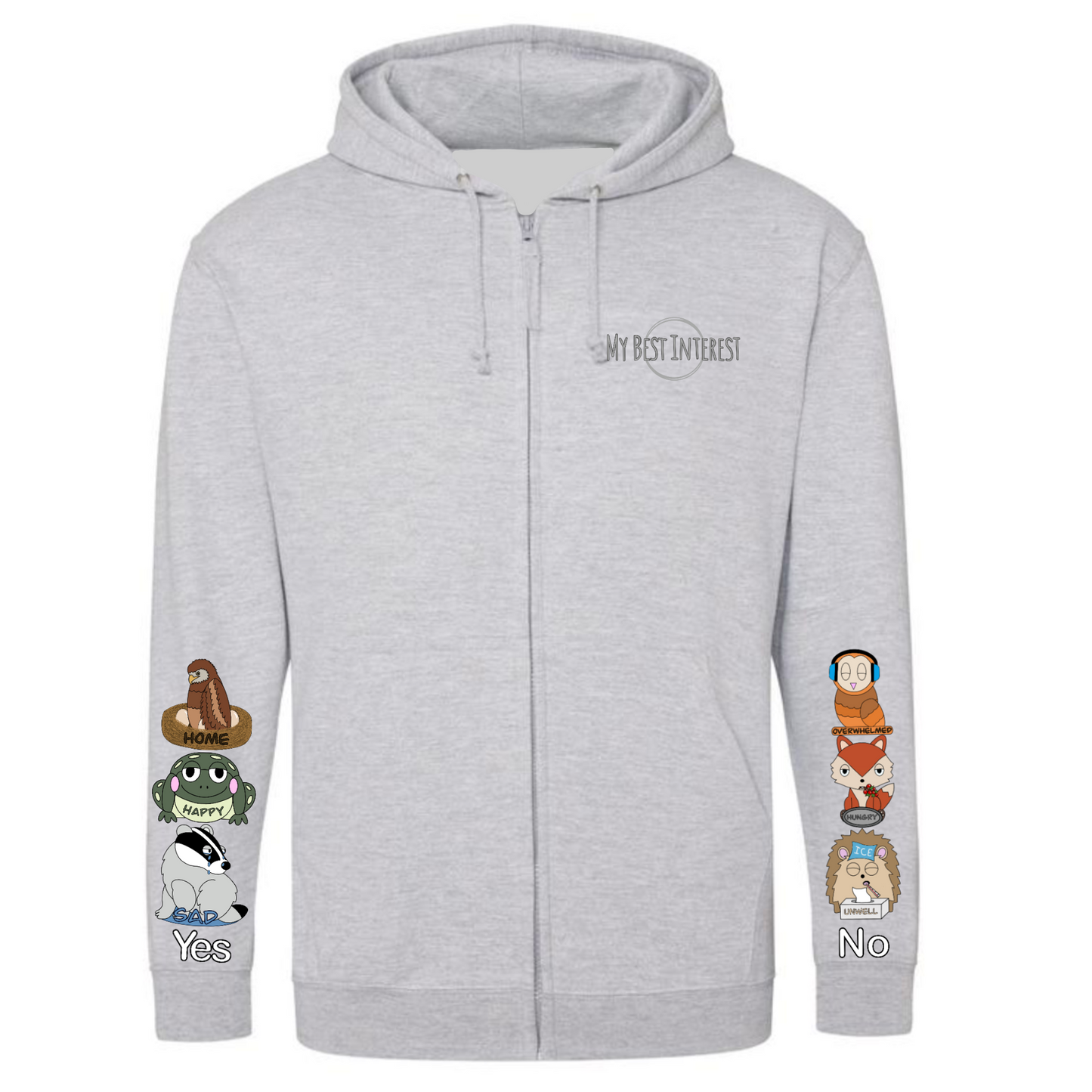 Kids Woodland Animal Communication Zip Hoodie