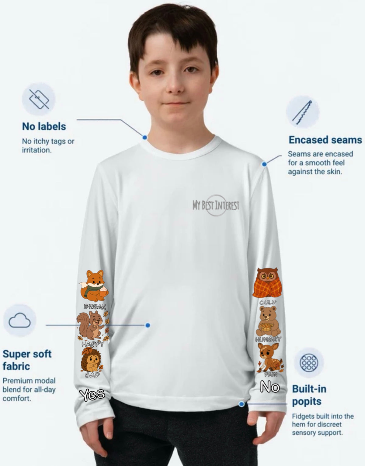Kids Communication Fidget-T – Long Sleeve