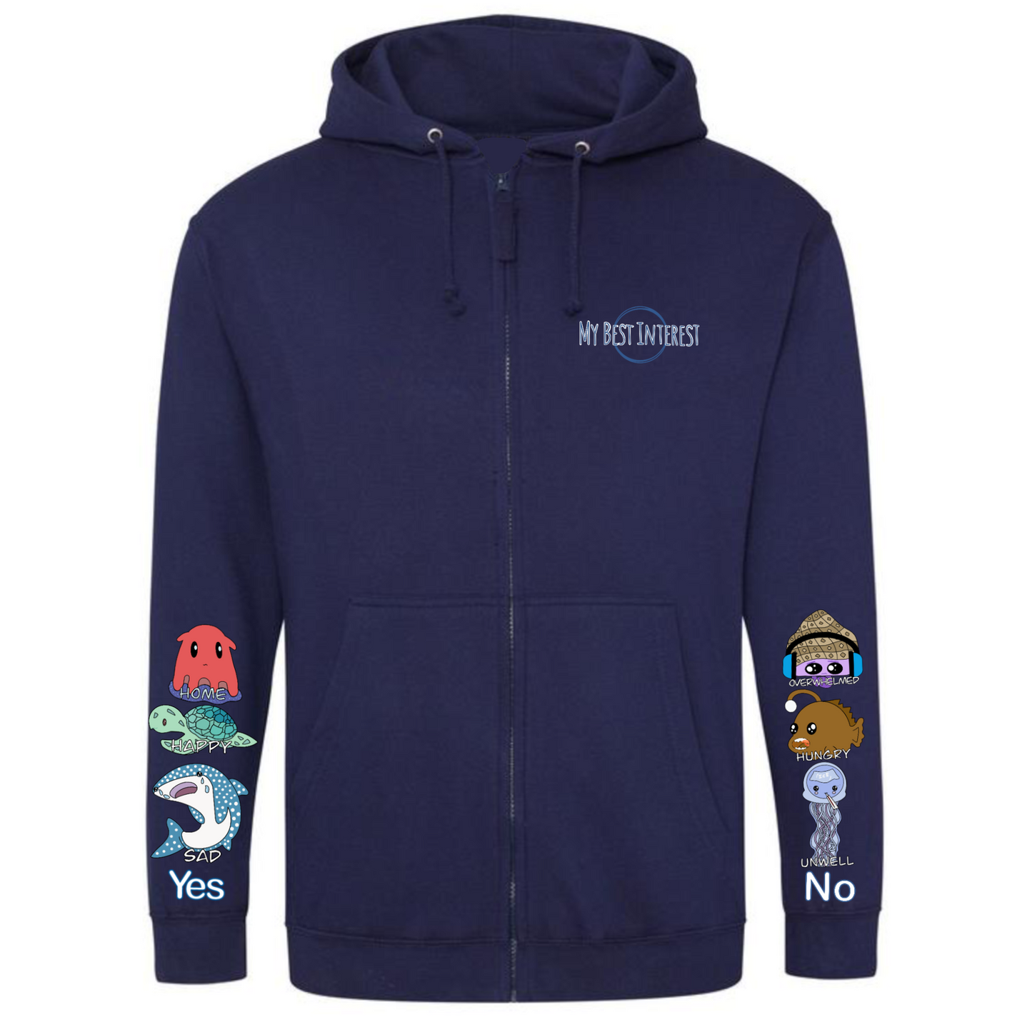 Kids Sea Creature Communication Zip Hoodie