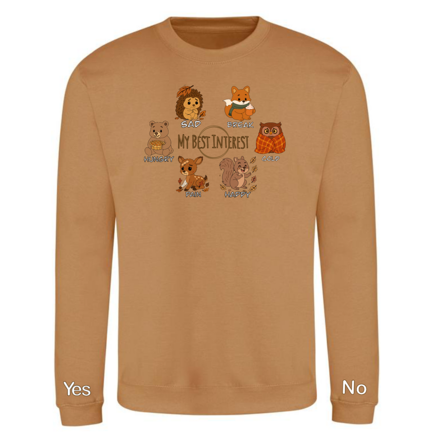 Adults Autumn Animals Communication Sweatshirt (Chest Print)- Pre Order