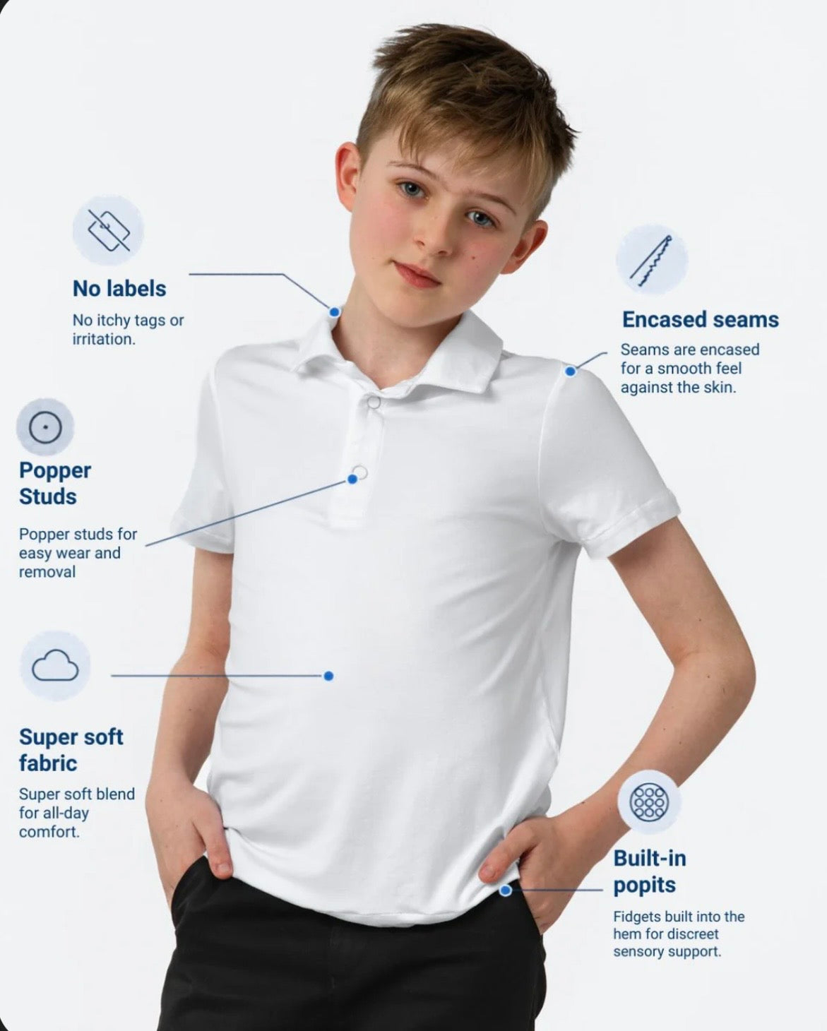 Fidget-T School Polo
