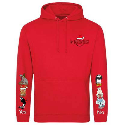 Adults Christmas Arctic Animals Communication Hoodie
