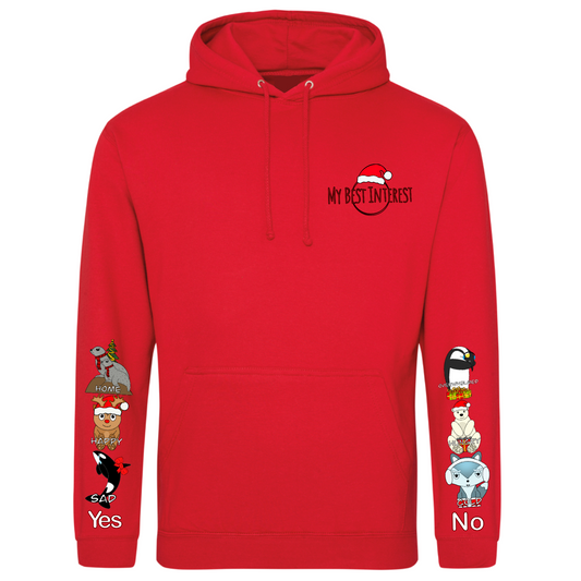 Adults Christmas Arctic Animals Communication Hoodie