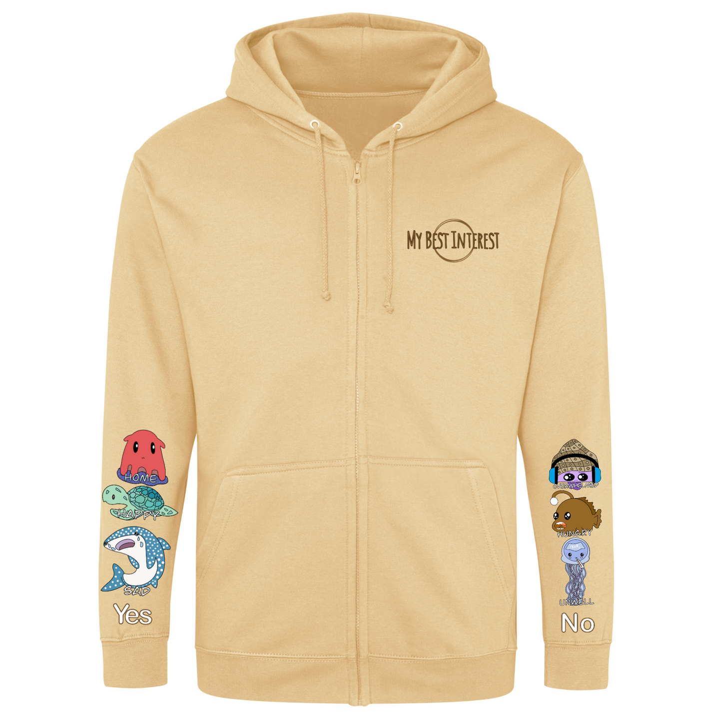 Kids Sea Creature Communication Zip Hoodie