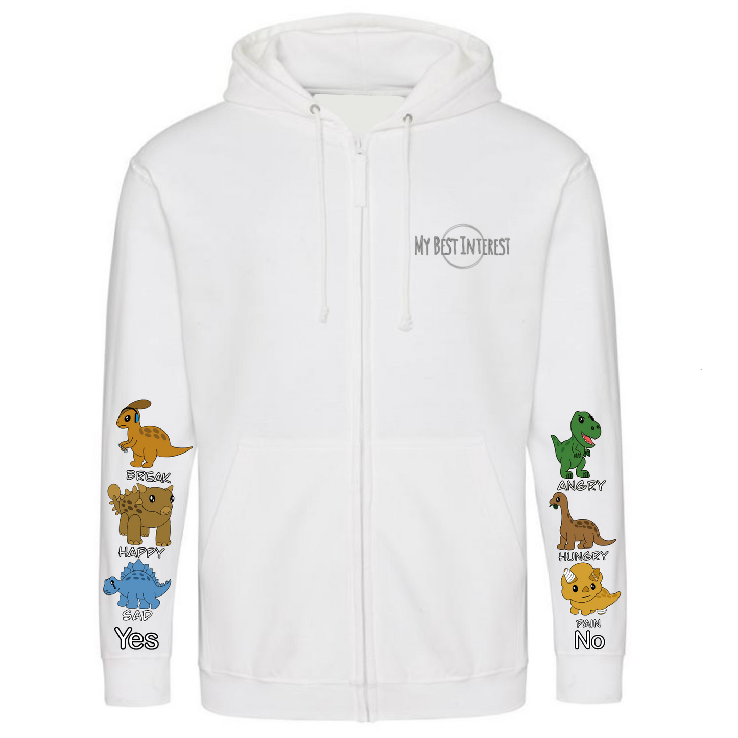 Adults Dinosaur Communication Zip Hoodie