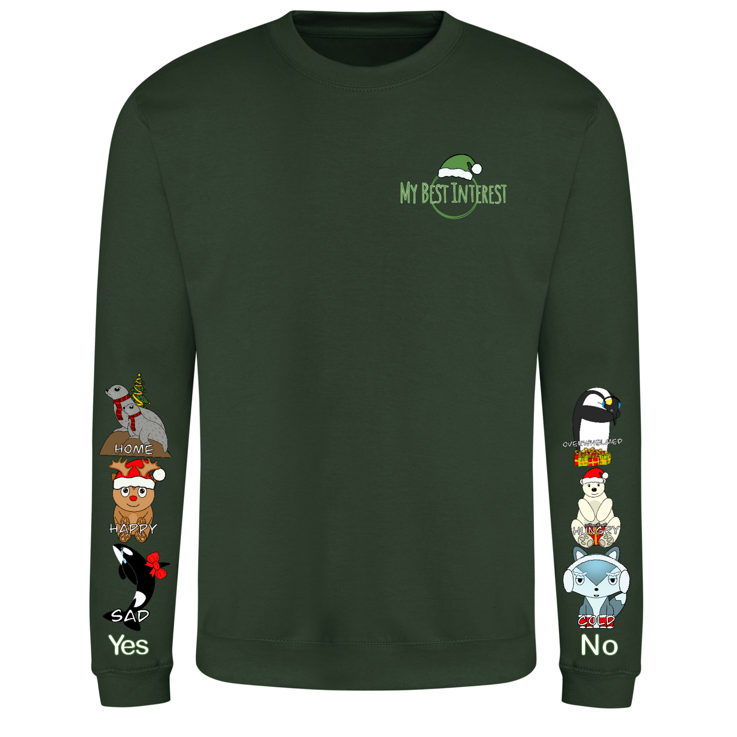 Adults Christmas Arctic Animals Communication Sweatshirt