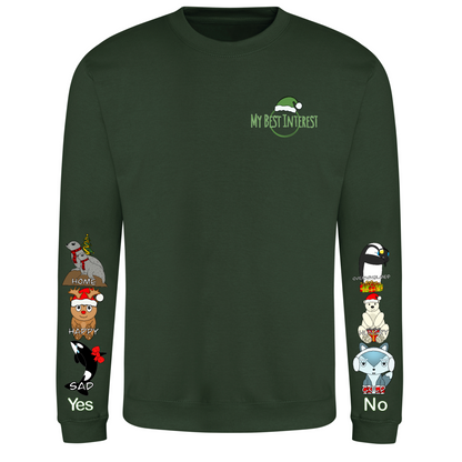 Adults Christmas Arctic Animals Communication Sweatshirt