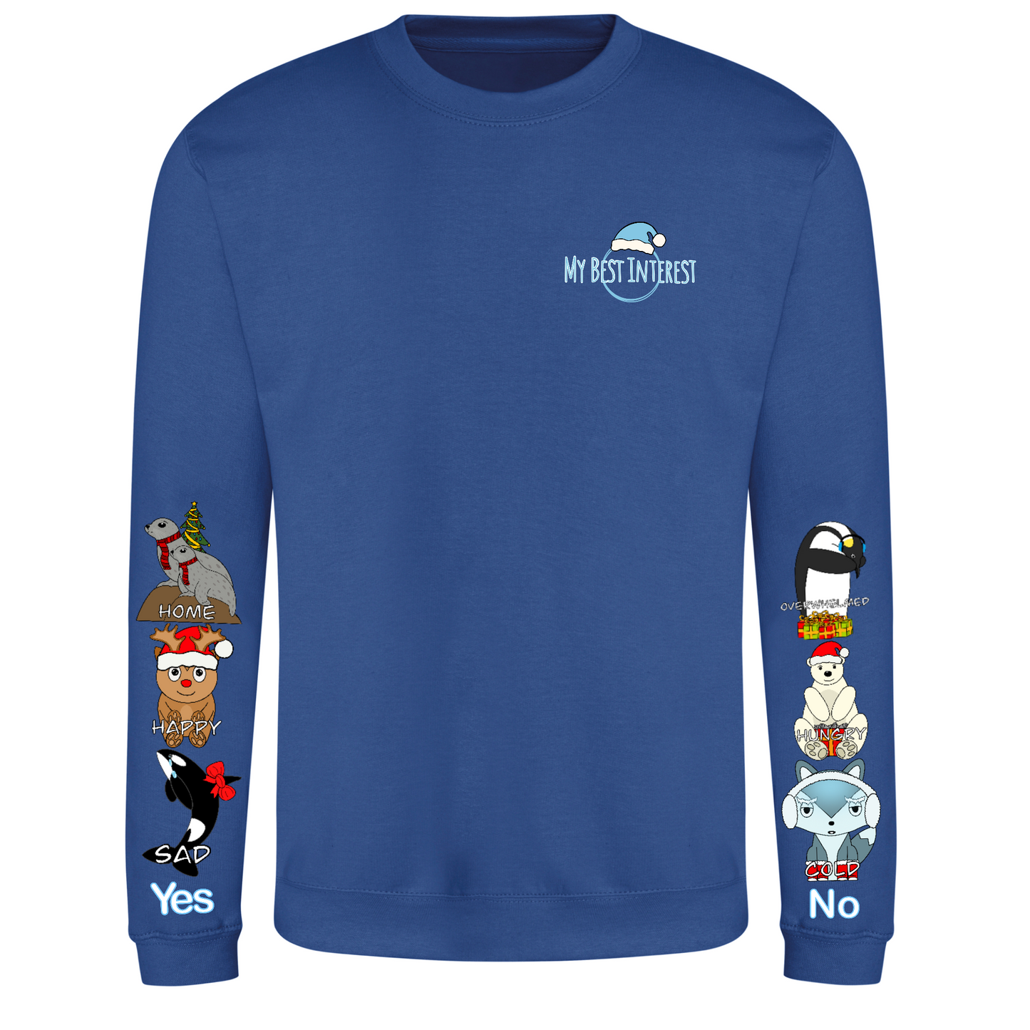 Adults Christmas Arctic Animals Communication Sweatshirt