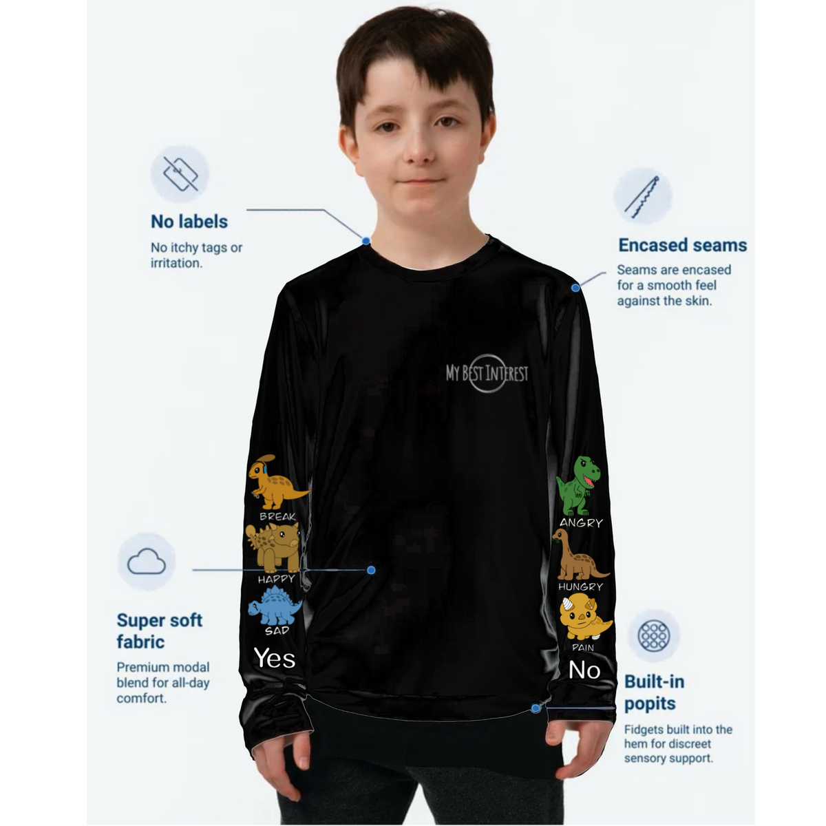 Kids Communication Fidget-T – Long Sleeve