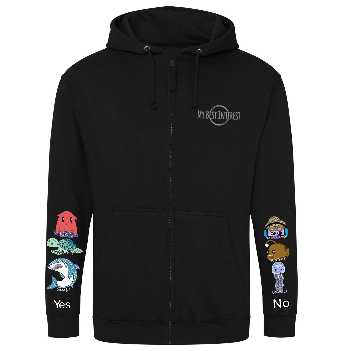 Kids Sea Creature Communication Zip Hoodie