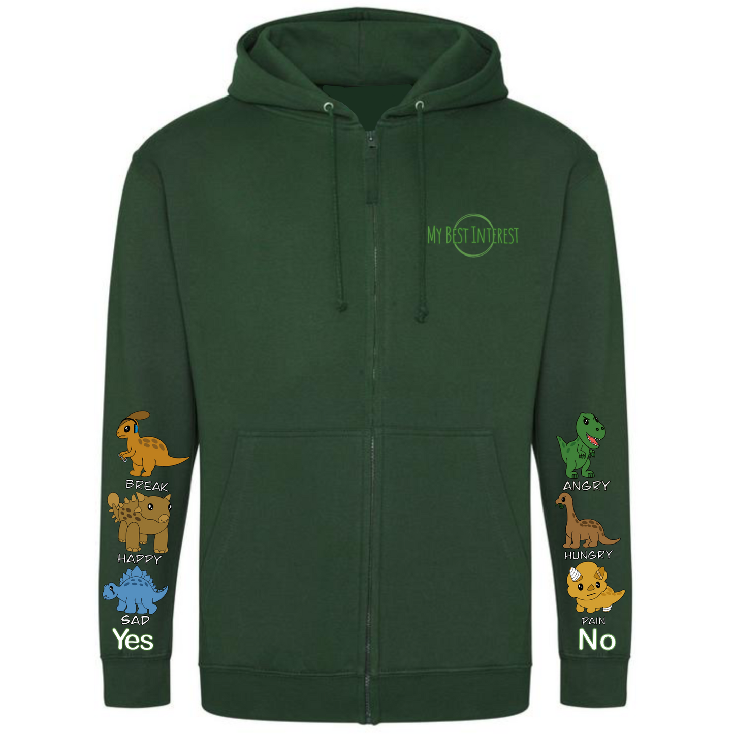 Adults Dinosaur Communication Zip Hoodie
