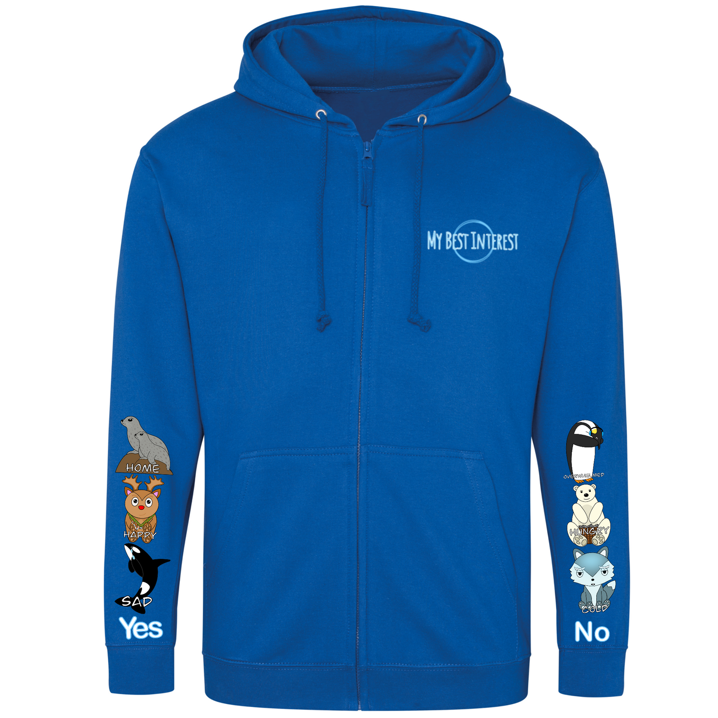 Adults Arctic Animals Communication Zip Hoodie