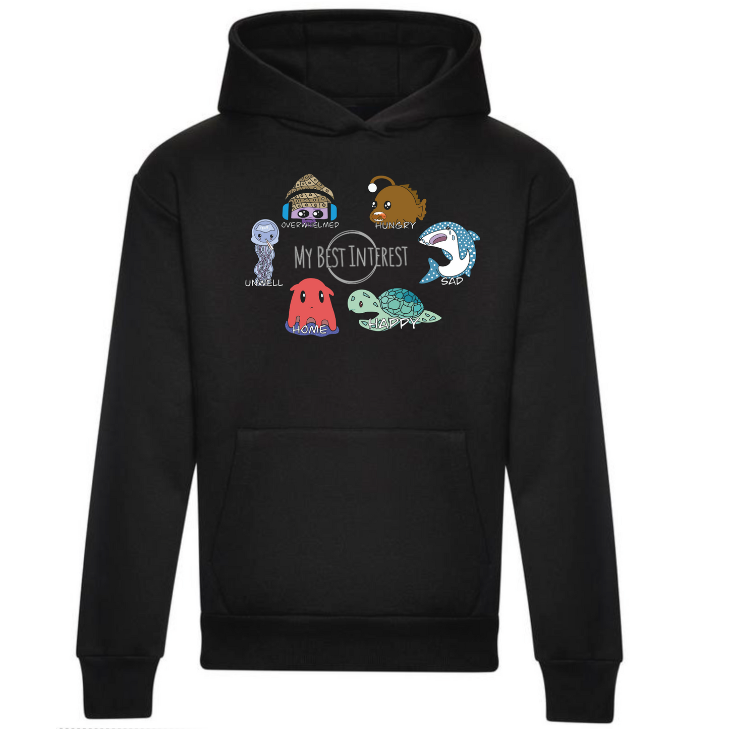 Kids Sea Creature Communication Hoodie (Chest Print)