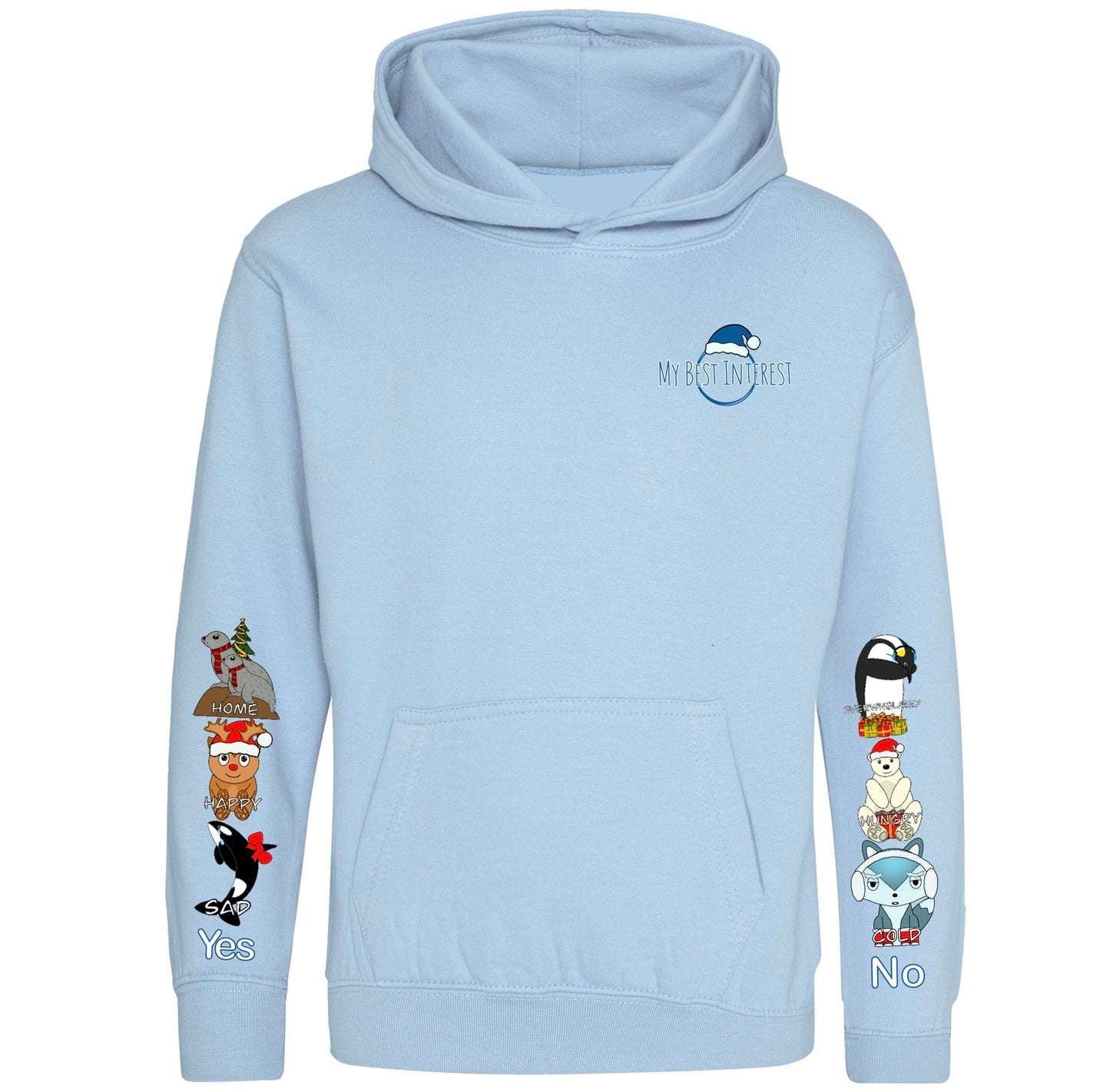 Adults Christmas Arctic Animals Communication Hoodie