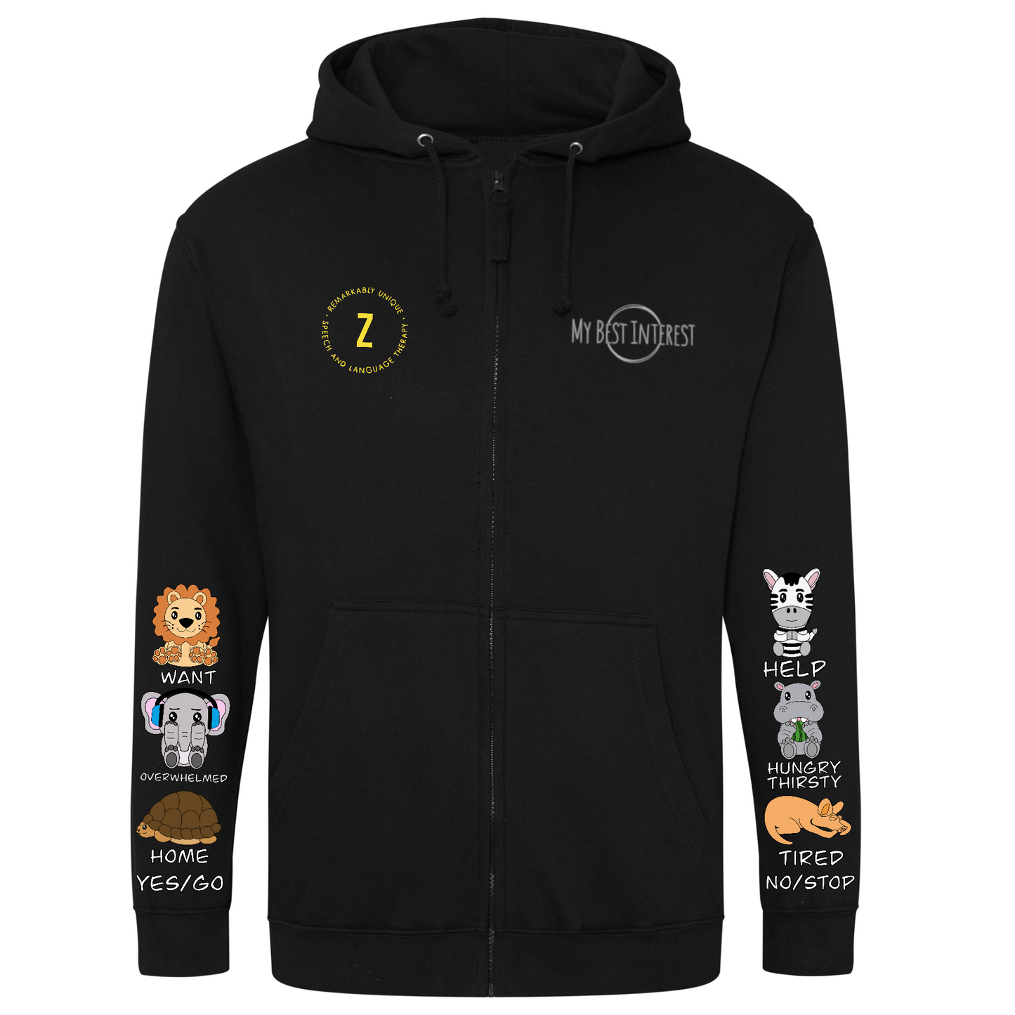 Zeebra Therapy x My Best Interest Safari Communication Jumper